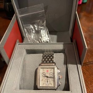 Michele Deco Stainless Diamond Watch